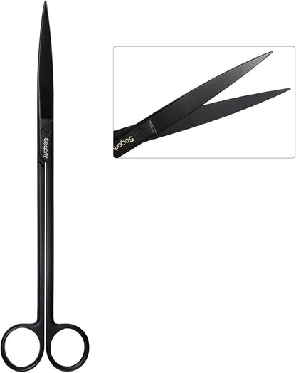 Segarty Aquarium Tools, 6 in 1 Stainless Steel Aquatic Plant Tweezers Scissor Spatula for Planted Freshwater Aquarium Landscaping Cleaning Tools Set & Fish Starter Kit