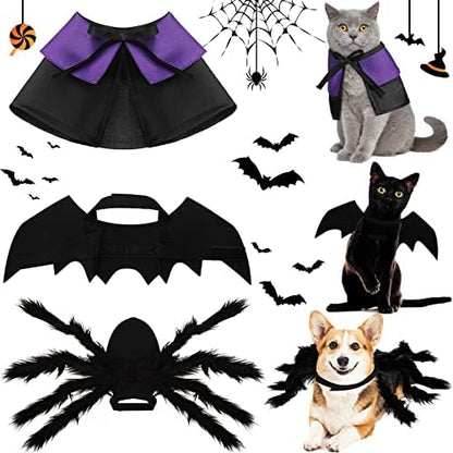 Syhood 3 Pcs Halloween Cat Dog Costume Set,Pet Bat Vampire Cloak,S,Cool by Syhood