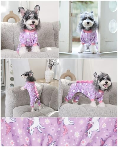 CuteBone Dinosaur Costume Dog Pajamas, Stretchy Spandex Crystal Velvet Sleepwear Coat for Small Dogs, Soft & Warm Pet Outfit Clothes for Cold Weather, Cozy Pullover Design COSP11XS - Image 6