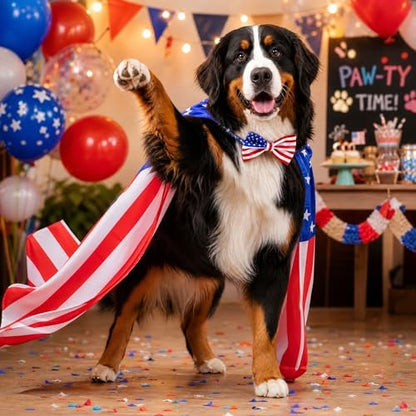 Halloween American Flag Cape Halloween Dog Costume for XLarge Pets - Image 4