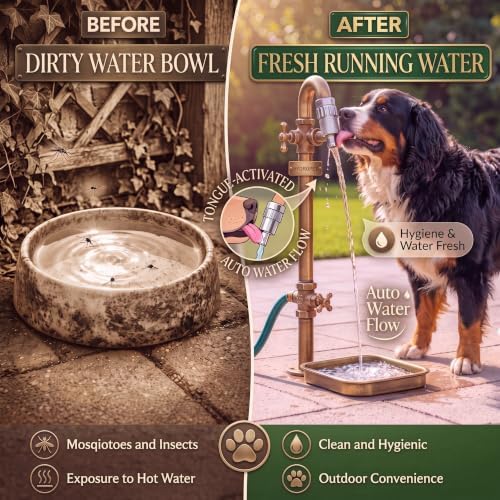 2 Pack Automatic Dog Faucet with Tongue-Activated Flow