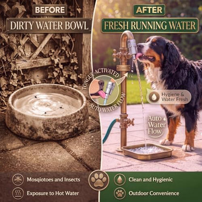 2 Pack Automatic Dog Faucet with Tongue-Activated Flow