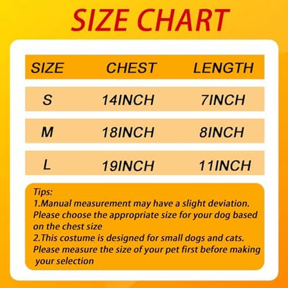 Pet Hot Dog Costume Funny Food Halloween Costume for Small Dog Cats - Image 3