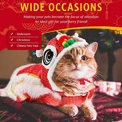 LEIFIDE Chinese New Year Dog Costume, Lunar Dog Outfit, Small, Red - Image 6