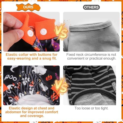 BEAUTYZOO Halloween Dog Pajamas, Soft Fleece Puppy Sweater for Small Dogs - Image 6