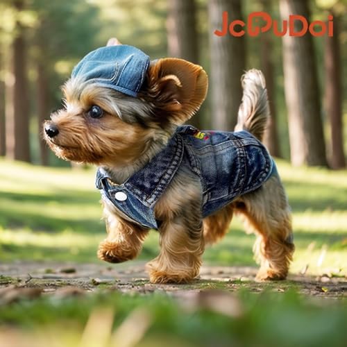 Small Dog Jean Jacket,Denim Pet Coat,Puppy Clothes Apparel(XX-Large) - Image 4