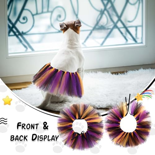 Dog Tutu for Dogs Tulle Skirt Pet Costume, Halloween Color - Image 3
