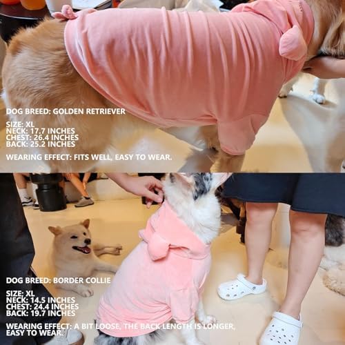 DELIFUR Dog Pig Costume for Halloween, Pink, X-Large - Image 5