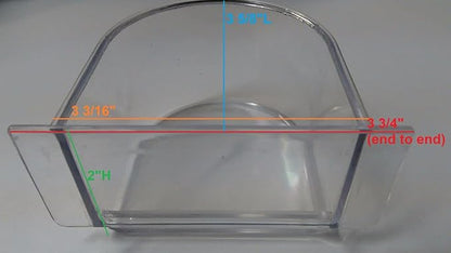 Lot of 4 Bird Cage Clear Plastic Seed Water Feeder Cups