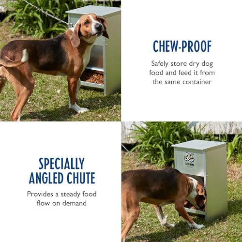 Little Giant Chow Hound 25-Pound Heavy-Gauge Steel Dog Feeder, 3-Pack