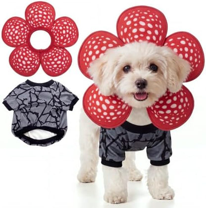 Huhumy 2 Pcs Halloween Carnivorous Flower Pet Costumes, L by Huhumy