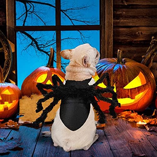 Halloween Spider Costume for Dog Cat, Halloween Pet Costume Halloween Decorations, Spider Decor Halloween Party Supply, Spider Cosplay Costumes with Adjustable Velcro for Small Medium Dogs and Cats - Image 6