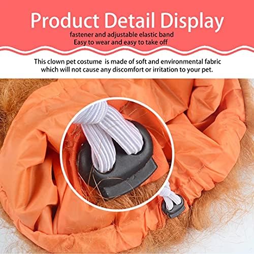 Funny Dog Costume, Lion Mane Wig for Dog Halloween Christmas Dress Up (Color:White, Size: Large) - Image 4