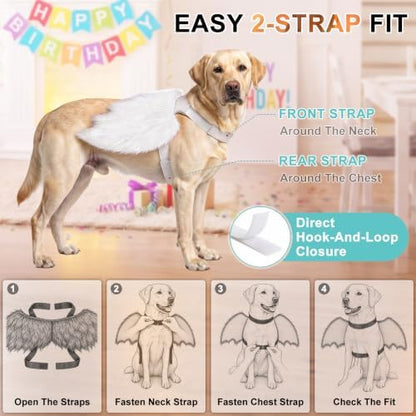 Gimilife Dog Wings Costume, Dog Halloween Costumes - Image 4