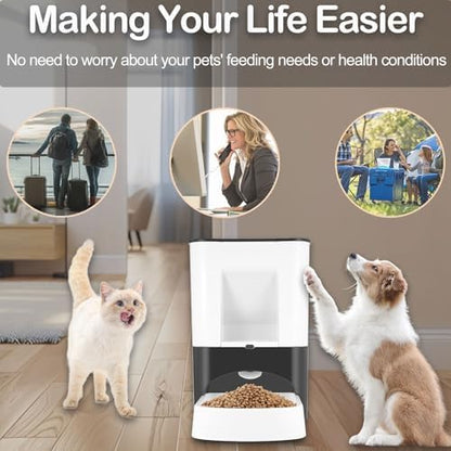 Large Automatic Dog Feeder, 14L Extra Large Breed Auto Dog Feeder Timed Programmable Pet Food Dispenser, Portion Control Voice Recording Suitable for Large and Medium-Sized Dogs