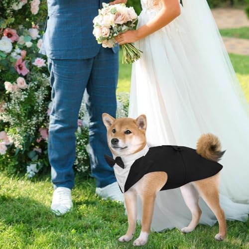 Dog Tuxedo for Small Dogs, Dog Suit and Bandana Set, Dog Costume Outfit - Image 5
