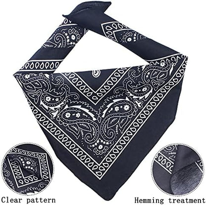 Yewong Pet Cowboy Costume Accessories - Dog Cat Pet Size Cowboy Hat and Bandana Scarf West Accessories for Puppy Kitten Party Festival and Daily Wearing Set of (Black Hat+Black Bandana) - Image 3