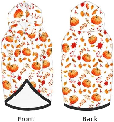 Fall Dog Costume Maple Leaves Thanksgiving Cosplay Clothes Sweaters Outfits Pullover Pets' Sweatshirt Hoodies with Pocket for Medium Large Dogs-L - Image 4