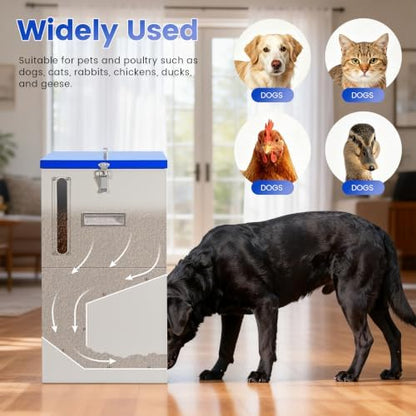 50lbs Automatic Dog Feeder Large Breed, Outdoor Gravity Dog Feeder