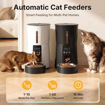 NEWBULIG Automatic Cat Feeder 2.4G WiFi Timed 4L Small Dog Food Dispenser