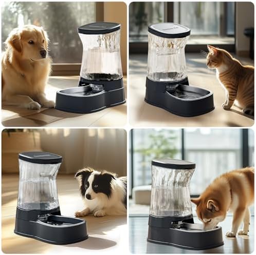 Automatic Dog Water Dispenser, Stainless Steel Bowls Feeder, 100% BPA-Free