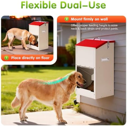 25 Lbs Automatic Dog Feeder for Large Dogs, Dog Food Dispenser