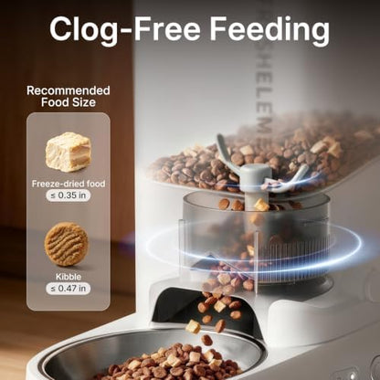 PETKIT Automatic Cat Feeder, 2.4G WiFi Automatic Dog Feeder, App Control Pet Food Dispenser with Triple Fresh-Lock System, Schedule Feeding, Food Shortage Alert, Dual Power-Charge&Battery,3L Capacity