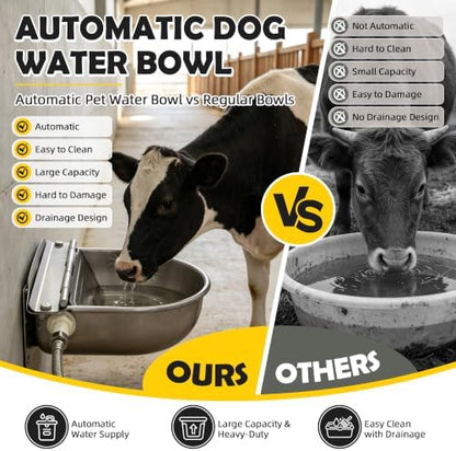 Stainless Steel Automatic Livestock Waterer with Float Valve Fit 3/4''GHT