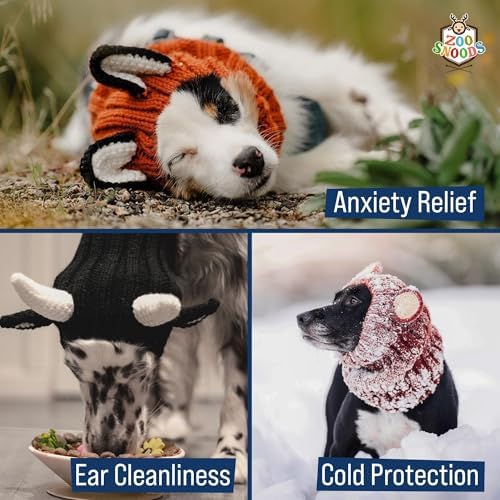 Zoo Snoods Bat Wing Dog Costume - Warm Crochet Snood Wrap for Pets, Neck Ear Cover Protection, Halloween Winter (Large) - Image 4