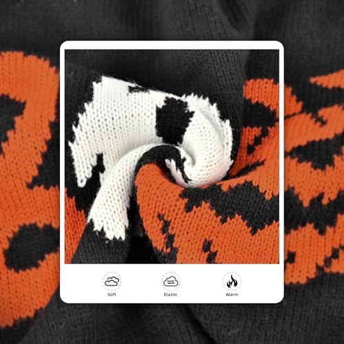 Halloween Dog Stripe Sweater Cute Pumpkin Ghost Pattern Pet Knitwear Clothes Festival Boo Letters Outfits Halloween Costume for Small Middle Large Dogs XL - Image 5