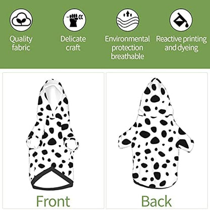 Fashion Pet Dog Cat Hoodies, Dalmation Print Pet Clothes Puppy Winter Sweatshirt Warm Sweater Coat Jacket XS - Image 7