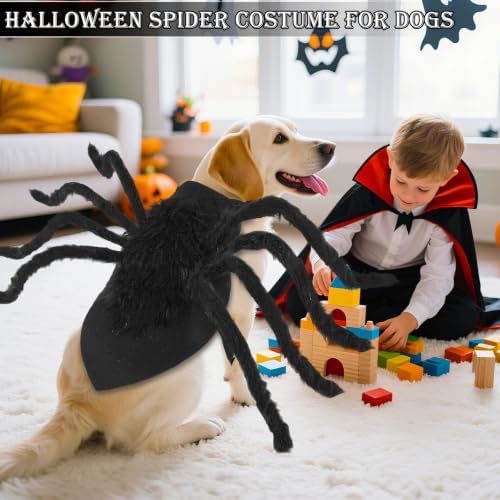 Dog Halloween Spider Costumes for Small Medium Large Dogs Funny Outfits - Image 4