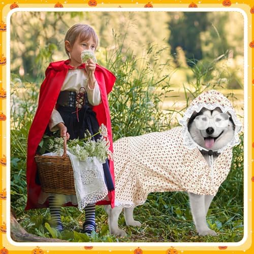 3 Pcs Old Lady Costume for Dog Grandmas Dogs Costume - Image 5