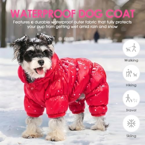AOFITEE Dog Coats for Medium Dogs Full Body Dog Coat Waterproof Dog Jacket - Image 2