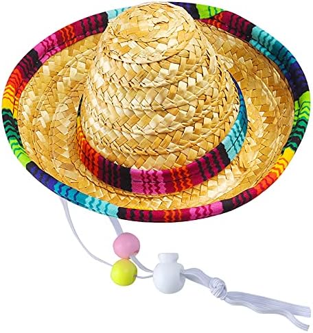 Yewong 3 Pieces Pet Hat Pet Formal Top Hat Mexico Sombrero Hat Cowboy Hat Dog Cat Pet Costume Hat for Halloween Party Photo Props Supplies one Size - Image 2