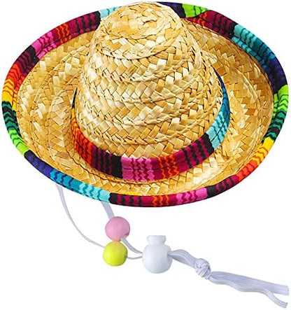 Yewong 3 Pieces Pet Hat Pet Formal Top Hat Mexico Sombrero Hat Cowboy Hat Dog Cat Pet Costume Hat for Halloween Party Photo Props Supplies one Size - Image 2