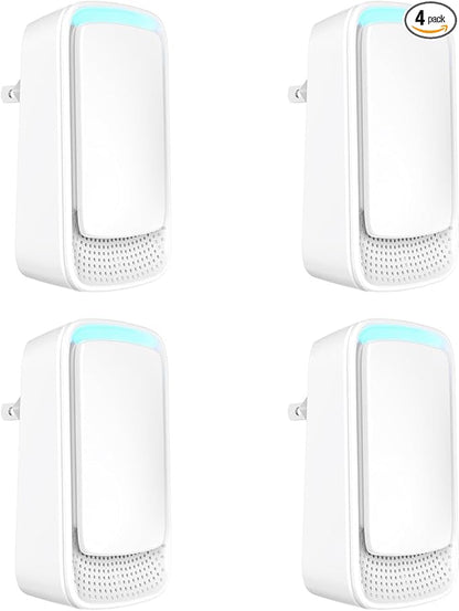 Plug In Air Ionizers - Negative Ion Technology Air Purifier - Quiet Operation Air Freshener for Home, Bedroom, Office, Garage Room - Portable Air Purifiers Odor,Pets Smell - Air Cleaner White (4 Pack）