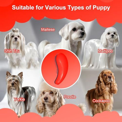 Small Dog Brush, Skin-friendly Soft Bristles (Orange) - Image 6