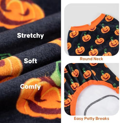KYEESE Halloween Dog Pajamas for Medium Large Dog Onesie with Pumpkin Print - Image 3