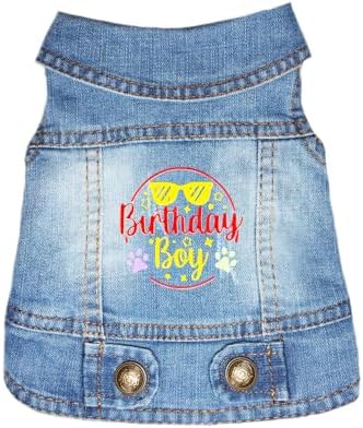 Birthday Gift,Small Dog Jeans Jacket,Denim Pet Coat,Puppy Clothes Overalls by JcDuDoi