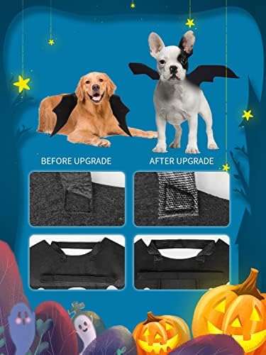 Halloween Dog Bat Wings Costume, Pet Halloween Cosplay Party Dress Up Costume for Small Dogs and Cats(S) Black - Image 5