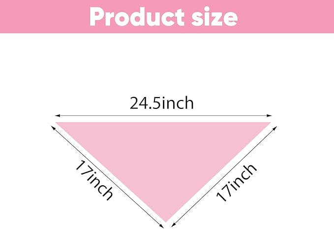 BRT Bearingshui Triangle Dog Bandana 12 Pack, Blank Dog Handkerchief Scarf, Adjustable Pet Puppy Plain Bandana(68 x 45 x 45 cm,Basic Color)