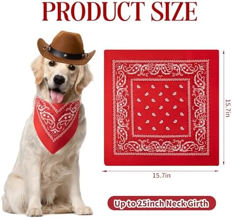 Dog Halloween Costumes - Cowboy Hat & Bandana for Small to Large Dogs - Image 3