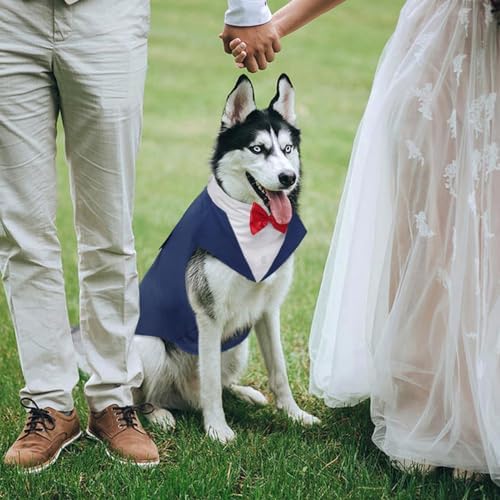 Kuoser Dog Tuxedo, Dog Suit and Bandana Set, Dogs Costume with D-Ring - Image 5