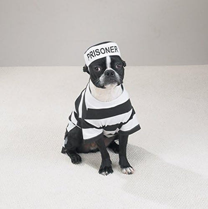 Casual Canine Prison Pooch Costume for Dogs, 24" XL, Black and White - Image 2
