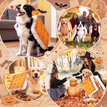Tallew Dog S'More Costume Pet Marshmallows and Chocolate Costume - Image 6