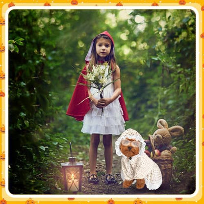 3 Pcs Old Lady Costume for Dog Grandmas Dogs Costume - Image 5