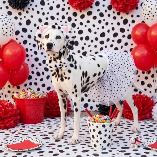 Hercicy 3 Pcs Pet Dog Halloween Dalmatian Costume Accessories Set - Image 6