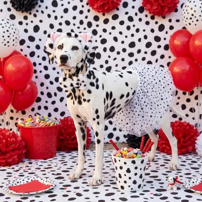 Hercicy 3 Pcs Pet Dog Halloween Dalmatian Costume Accessories Set - Image 6