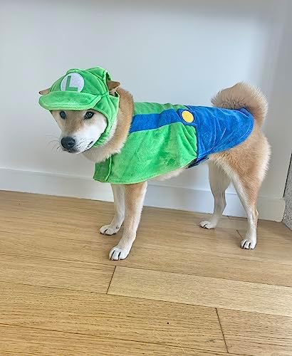 ComfyCamper Hat and Suspenders Dog Costume - X Large Medium Small Lab Star Space Cosplay Halloween Costumes, X-Large, Green - Image 5